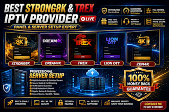 professional ott panel setup, ghost panel setup, and website creation