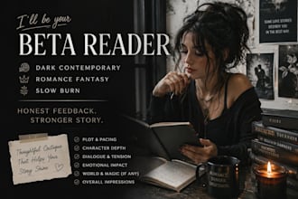 beta read dark contemporary romance fantasy slow burn critique beta reader