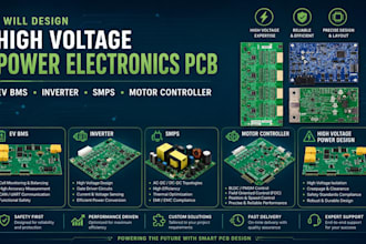 design high voltage power electronics pcb ev bms inverter smps and motor drive