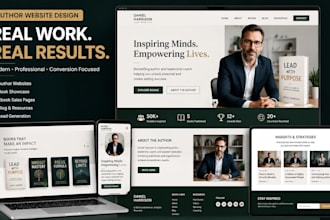 design book author website, book website, ebook website, and writer portfolio
