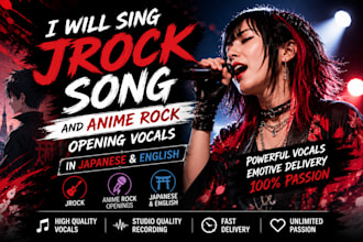 sing jrock jpop anime original vocals in japanese rock style metal