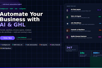 set up go highlevel automation funnel, pieplines, ai agent, voice agent vapi n8n