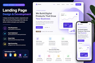 develop a high converting responsive landing page