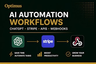 build ai automation workflows using chatgpt stripe apis and webhooks