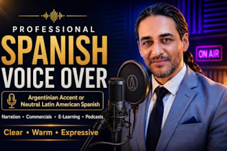 record a professional spanish voice over