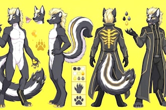 draw furry ref sheet furry reference sheet fursona ref sheet furry nsfw
