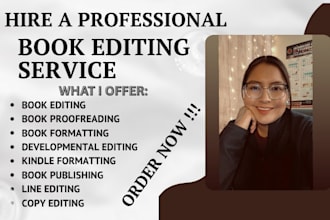do book editing, book formatting, proofreading, kindle formatting, line editing