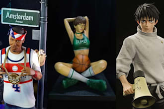 3d print and paint custom anime figures miniatures and statues resin 3d printing
