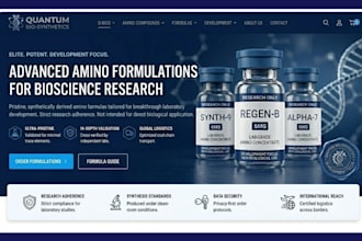 build peptide website research peptide peptide store supplement website