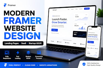 design framer website, framer landing page or framer redesign