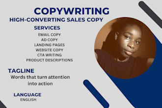 write engaging copy for websites, ads, and emails