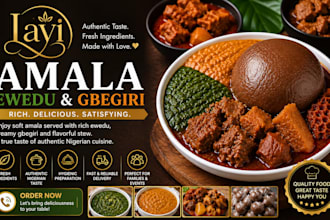 cater delicious amala food tray for parties birthdays and events