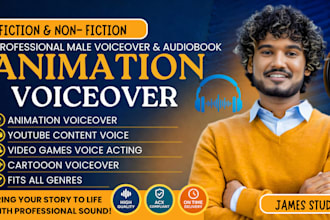 record a cartoon character voiceover, video games, youtube animation voiceover