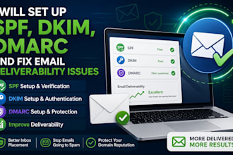 set up spf, dkim, dmarc and fix email deliverability issues