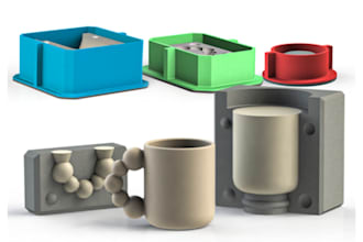 design custom 3d printable molds for candle, resin, soap and ceramic casting