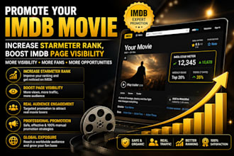 promote your imdb movie increase starmeter rank, boost imdb page visibility