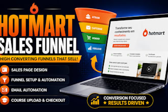 build a high converting hotmart sales funnel and sales page