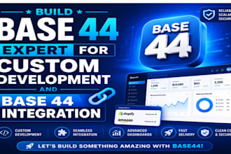 build base44 expert for custom development and base 44 integration