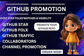promote github repository increase followers star repo in usa with social media