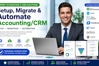 setup, migrate, automate freshbooks, quickbooks, karbon, xero, wave, zohobooks,