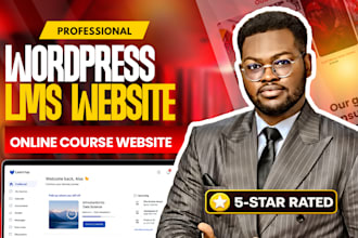 build a wordpress lms online course website with learndash or learnpress