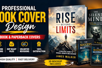 design book cover, book cover design, paperback book cover, ebook cover design