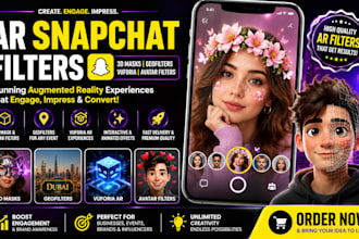 ar snapchat filter 3d mask geofilter vuforia snapchat filter 3d ar avatar filter