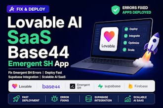 fix deploy emergent sh app, lovable ai saas base44, emergent sh errors, supabase