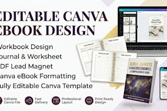 canva ebook design pdf lead magnet canva ebook journal design canva layout