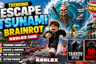 do trending escape tsunami brainrot roblox game simulator game tarkov 99 nights