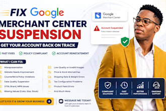 fix google merchant center, gmc suspension, merchant center misrepresentation