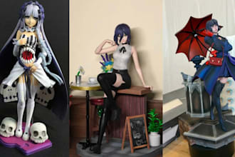 3d print and paint anime action figure miniatures 3d stl printing and painting