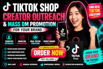 do tiktok shop creator outreach mass dm promotion for your brand