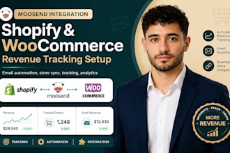 integrate moosend with shopify woocommerce and configure revenue tracking