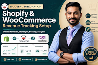 integrate moosend with shopify woocommerce and configure revenue tracking