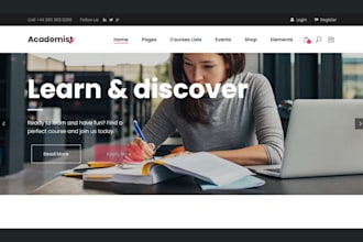 build lms educational website online course elearning website education