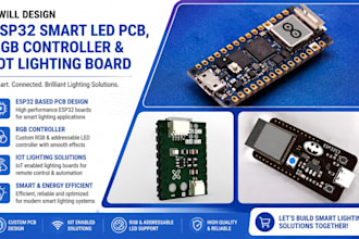 design esp32 smart led pcb rgb controller and iot lighting board