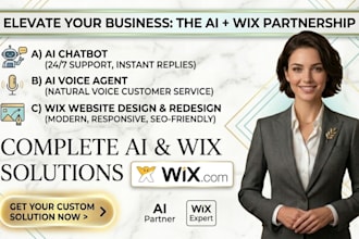 do ai chat bot ai assistant, ai voice agent for wix website design wix redesign