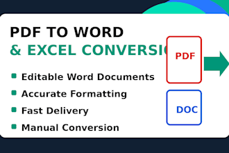 convert PDF to word or excel manually and accurately
