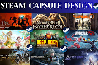 design steam capsule game cover art steam header capsule artwork game banner