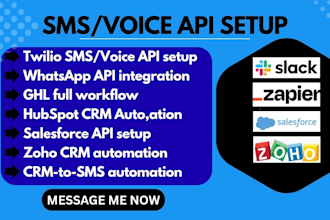 integrate twilio sms whatsapp api ghl hubspot crm salesforce zoho crm automation
