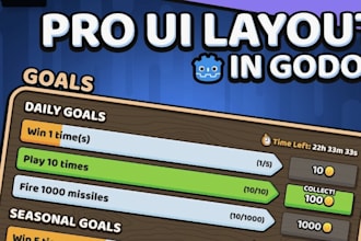 design professional game ui, hud, icons, menus, buttons for 2d, 3d godot game