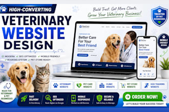 build veterinary website pet care website clinic website pet grooming website