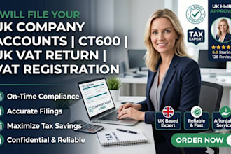 file your UK company accounts ct600 UK vat return  vat registration