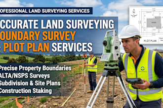 draft boundary survey cad drawings, construction layout, survey builder plans