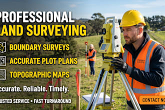 deliver precise land surveying, site measurements, detailed boundary survey lots