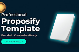 design a professional proposify proposal template for your business