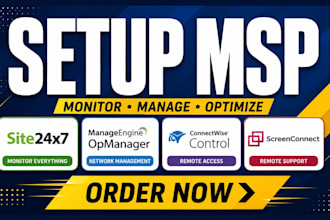 setup msp site24x7 manageengine opmanager connectwise control screenconnect