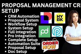 setup and automate proposal management CRM pandadoc docusign honeybook proposify