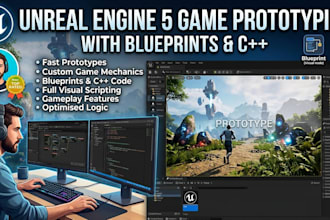 develop unreal engine 5 game prototypes with blueprints